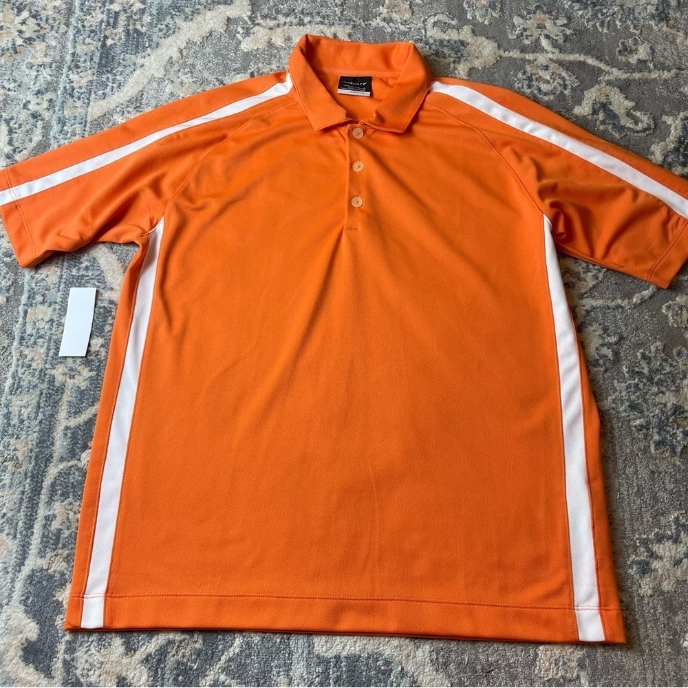 Nike Golf Orange and White Performance Polo Shirt